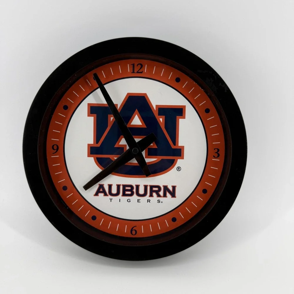 Auburn Tigers AU SunTime Wall Clock NCAA SEC Football‎ Man Cave Wall Decor Z2